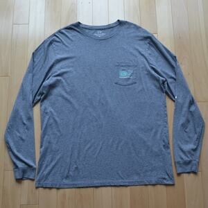 Vineyard Vines Long Sleeve Tee Grey Size XL